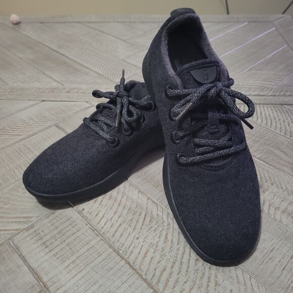 Allbirds Wool Runners Gray Sneaker Running Shoes Merino Lace-up - Picture 1 of 7